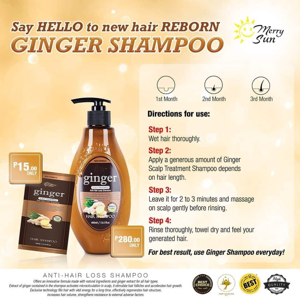 Merry Sun Ginger Scalp Treatment Anti-Hair Loss Shampoo (10ml)