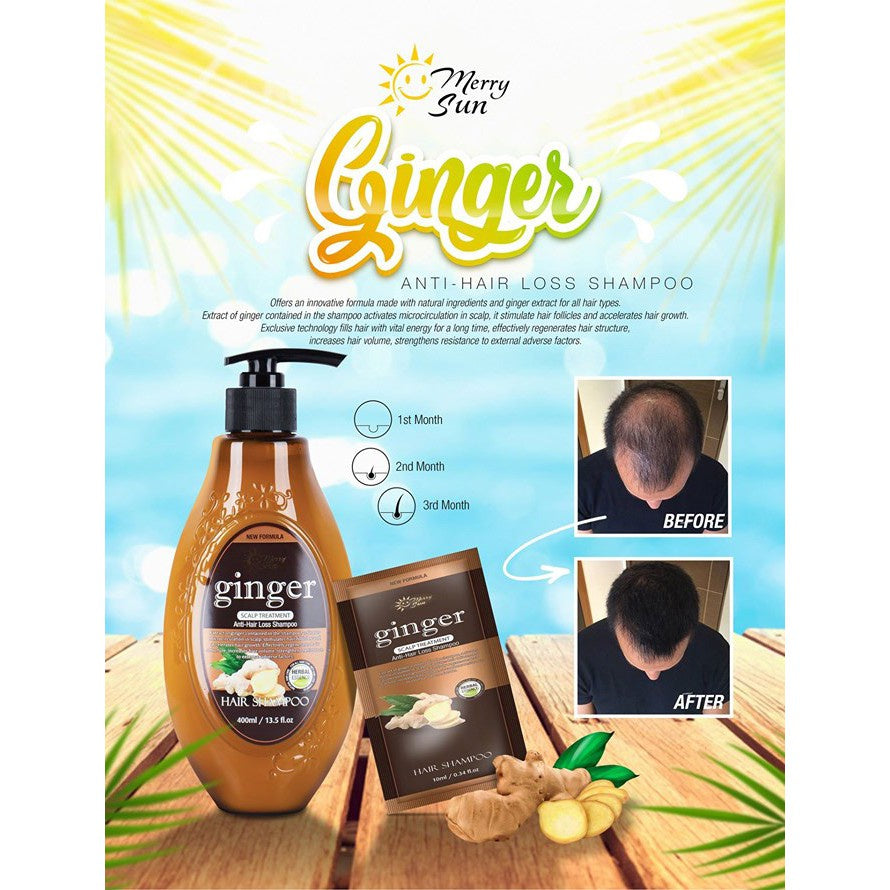 Merry Sun Ginger Scalp Treatment Anti-Hair Loss Shampoo (400ml)