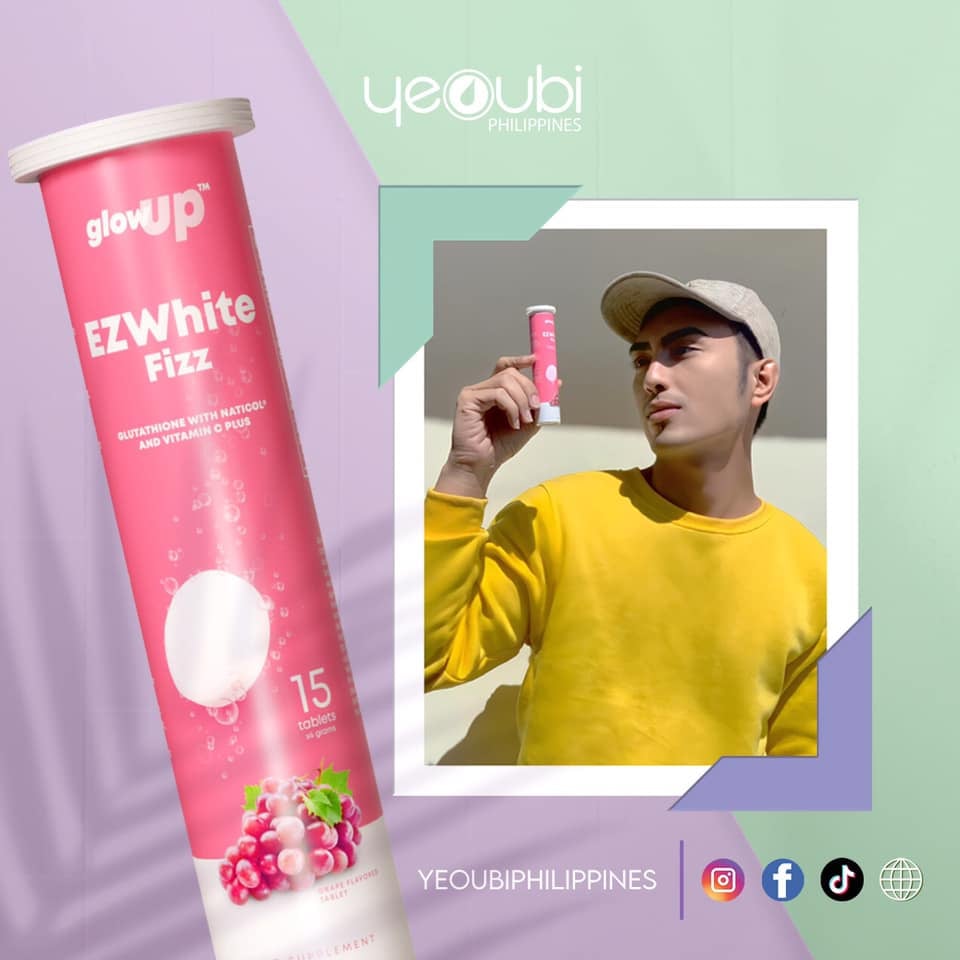 Glow Up EZWhite Fizz Glutathione with Naticol and Vitamin C Plus (15 tablets x 4gTube)