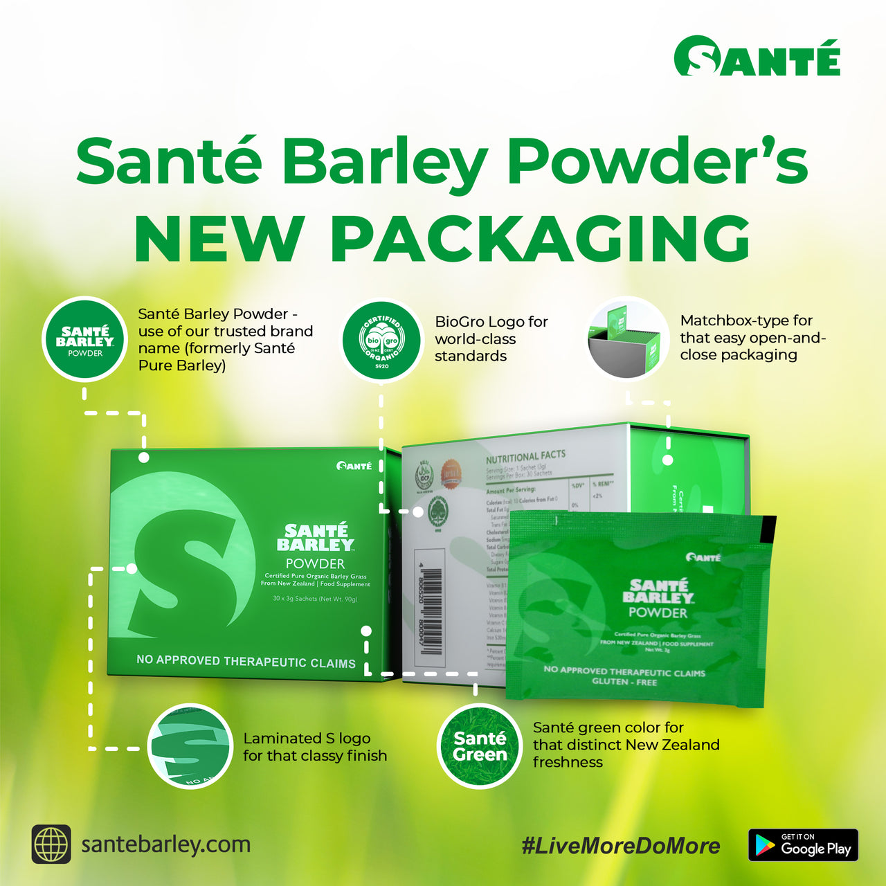 Sante Pure Barley Juice from New Zealand 