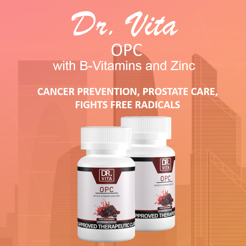 Dr. Vita OPC with Vitamins B and Zinc for Men (30 Capsules)