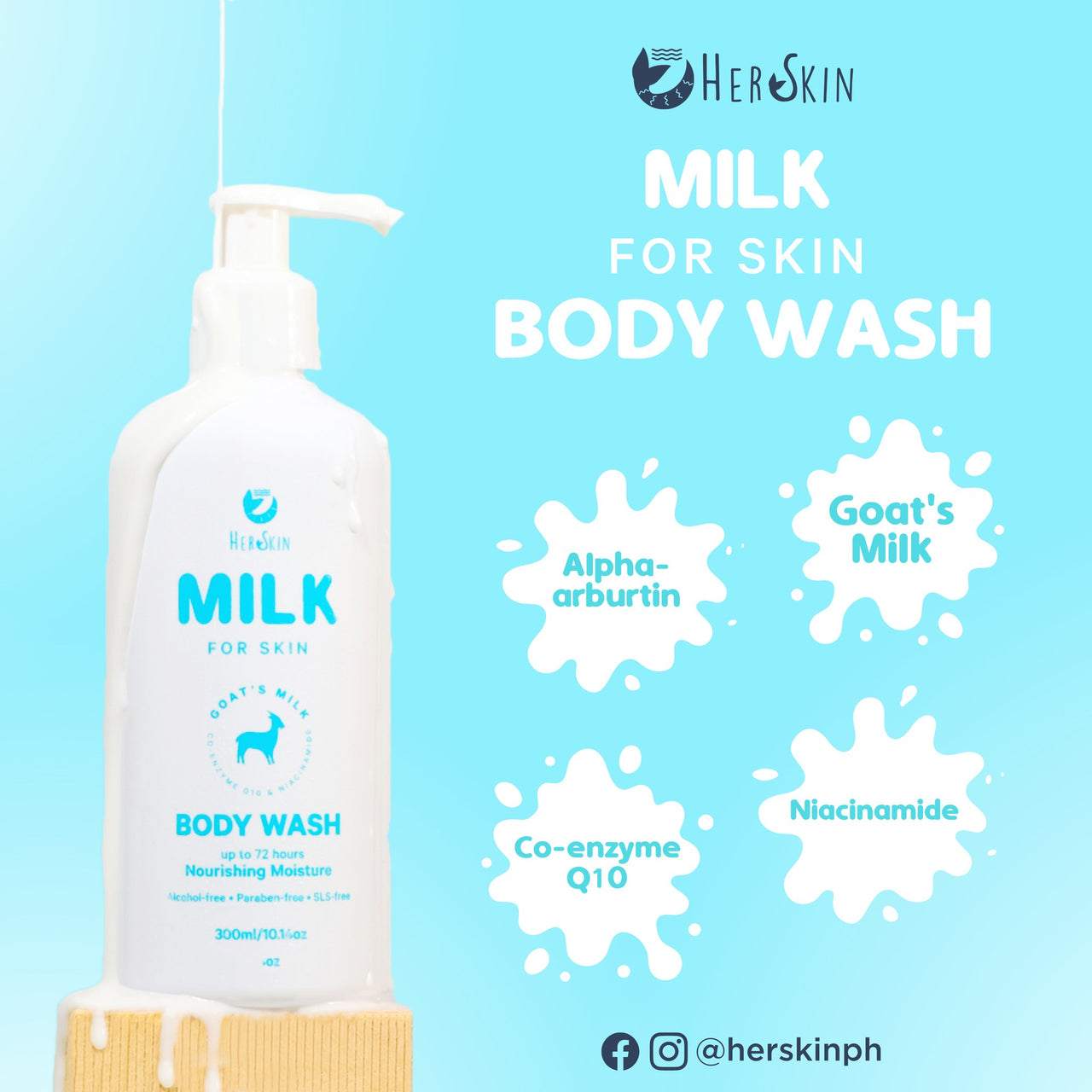 Her Skin Milk Body Wash 300ml by Kath Melendez