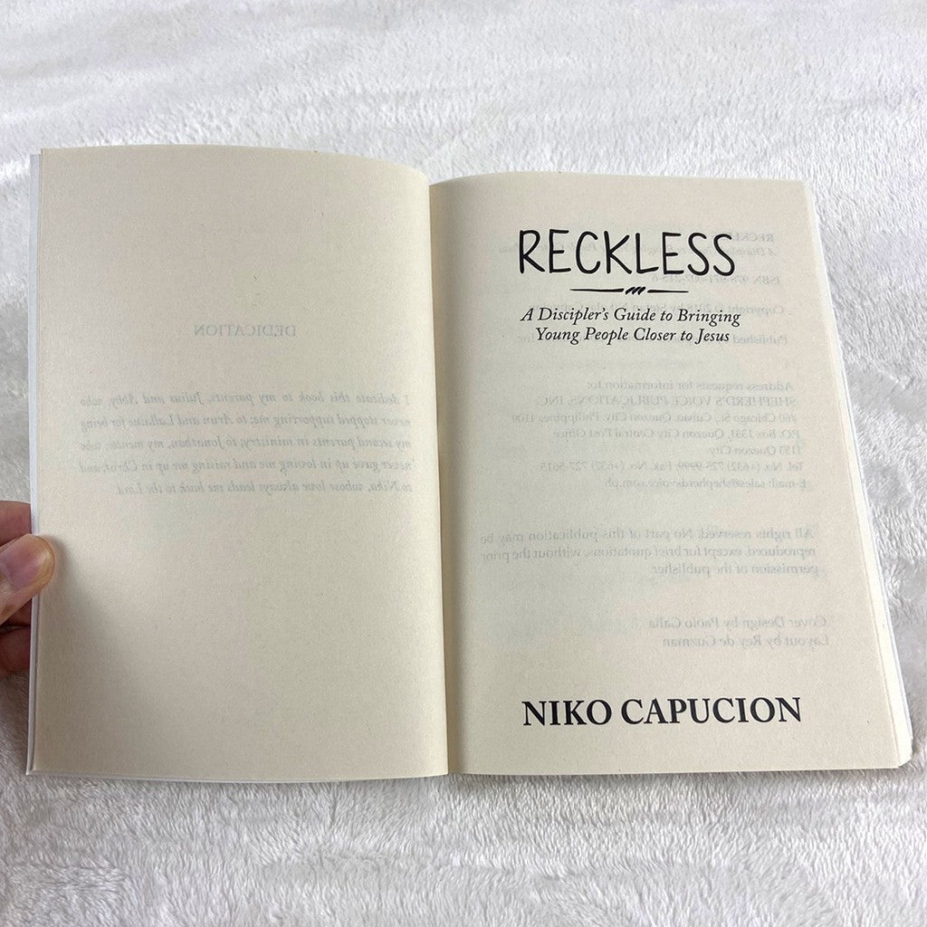 Reckless by Niko Capucion | Foreword by Bo Sanchez & Obet - The Feast Books Inspirational Self Help