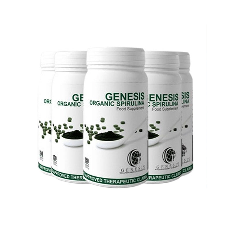 [4+1 Promo] Genesis Organic Spirulina Recommended by Doctor Joseph Lee | 5bottles (750 tablets)