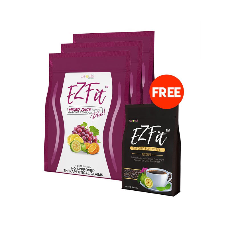 EZfit Juice - Slimming & Whitening w/ Glutathione & Garcinia (BUY 3 Juice GET 1 EZfit Coffee FREE)