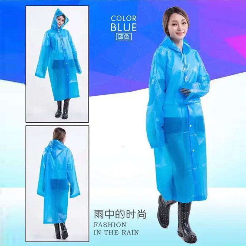 Eva Fashionable Adult Raincoat blue