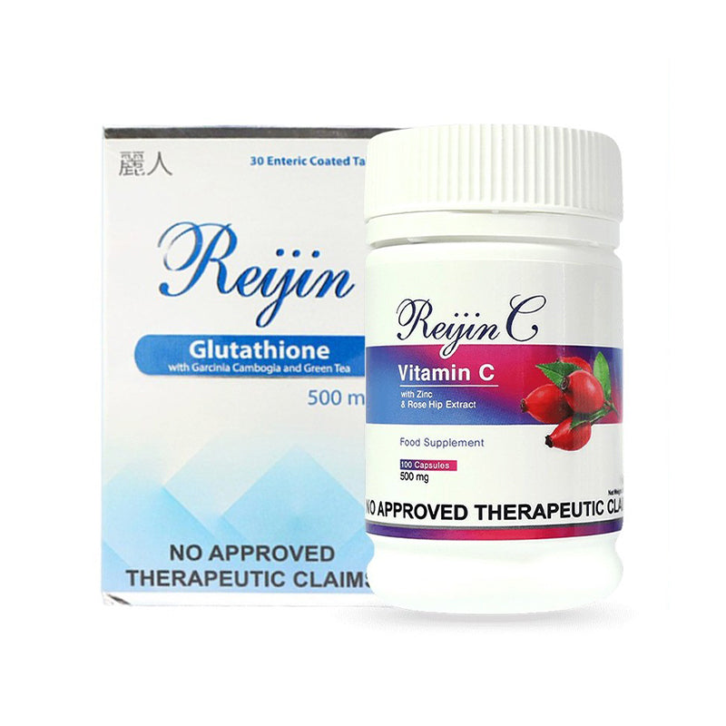 Reijin Glutathione (500mg) & Reijin C (Vitamin C 500mg)