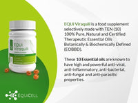 Thumbnail for Equi Viraquill Food Supplement with 10 Essential Oil Blends | 500mg x 90 Softgels by EquiCell