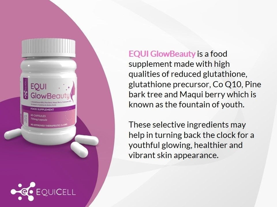 Equi GlowBeauty with L-Glutathione, Co-Q10, Amino Acids, Pine Bark, Maqui Berry, and more | Equicell