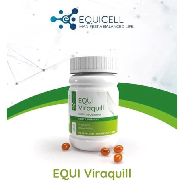 Equi Viraquill Food Supplement with 10 Essential Oil Blends | 500mg x 90 Softgels by EquiCell