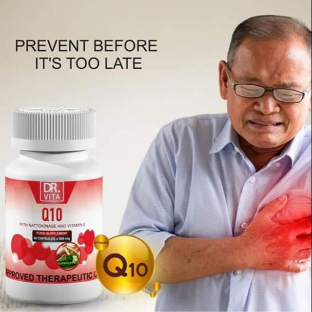 Dr. Vita Q10 with Nattokinase & Vitamin E (30caps Per Bottle)