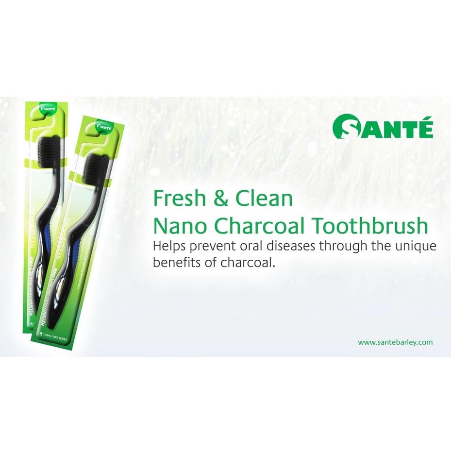 Sante Fresh & Clean Nano Charcoal Toothbrush (2's)