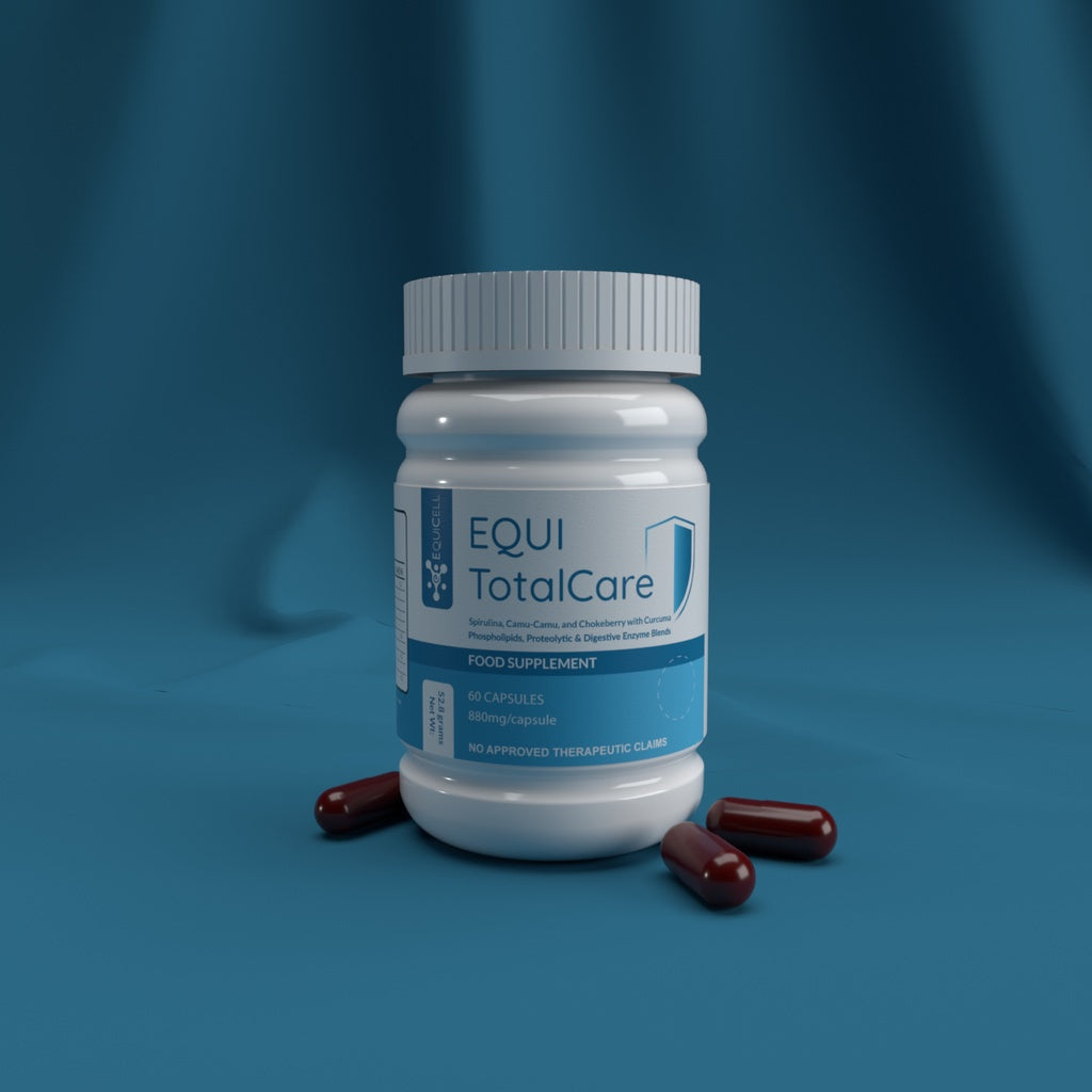 Equi TotalCare with Spirulina, Camu-camu, Chokeberry, and more - 880mg x 60 Capsules by EquiCell