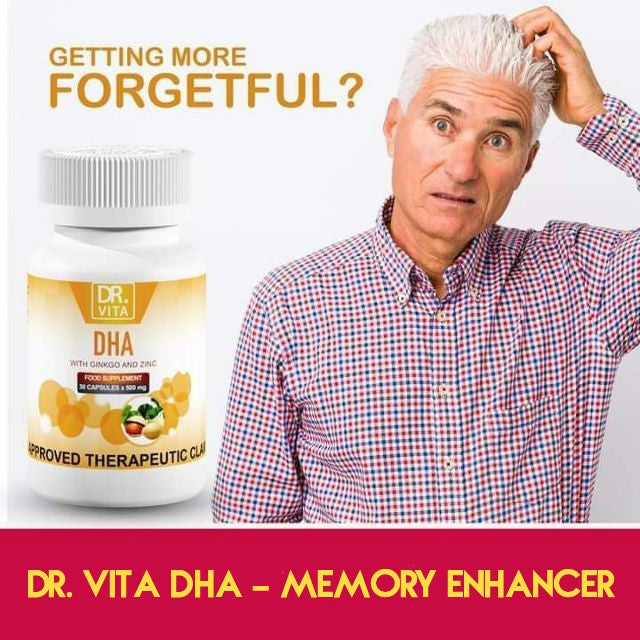 Dr. Vita DHA with Ginkgo and Zinc - Memory Enhancer (For Adult & Elderly)
