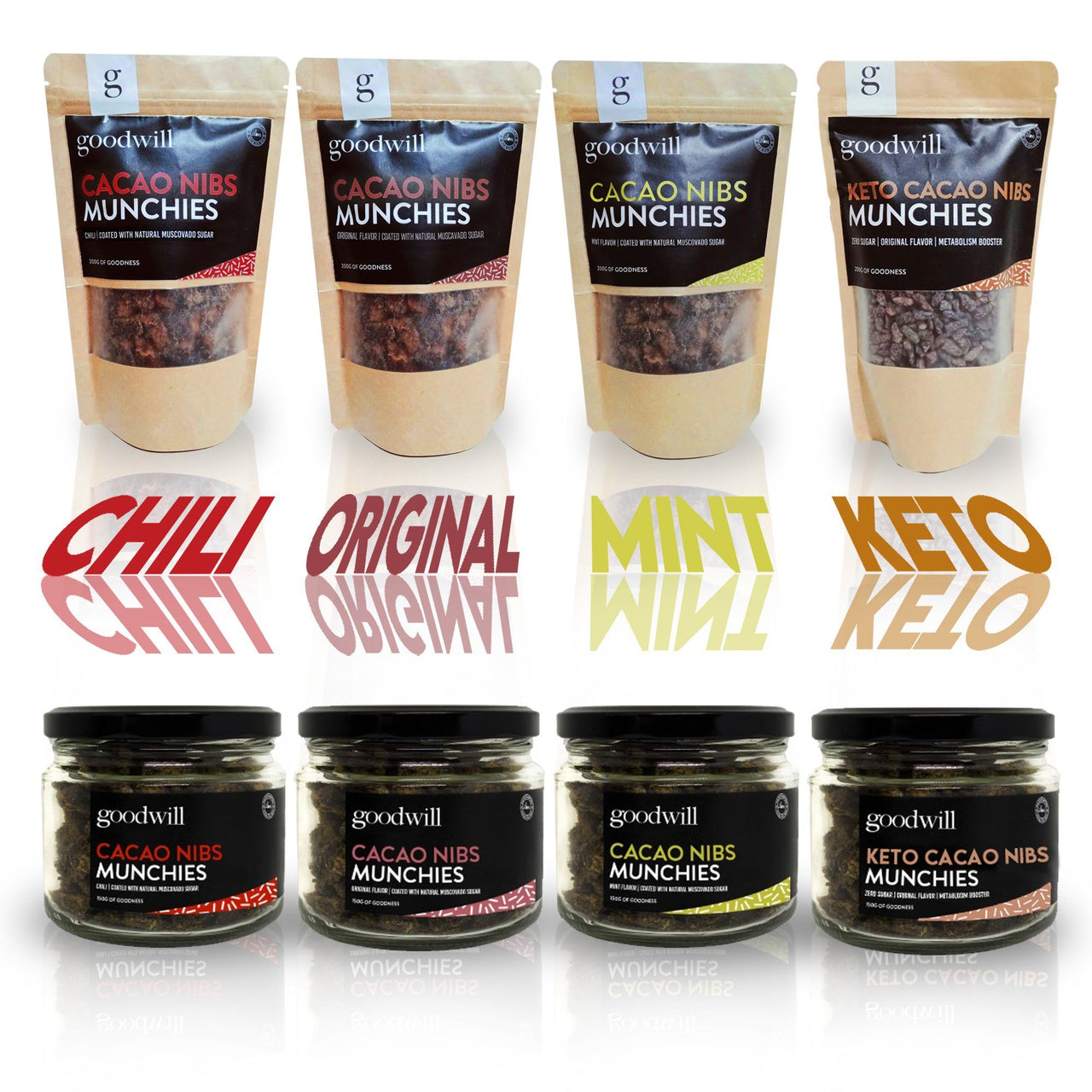 Goodwill 100% Organic Cacao Nibs Munchies (Jar) Chocolate Goodwill 