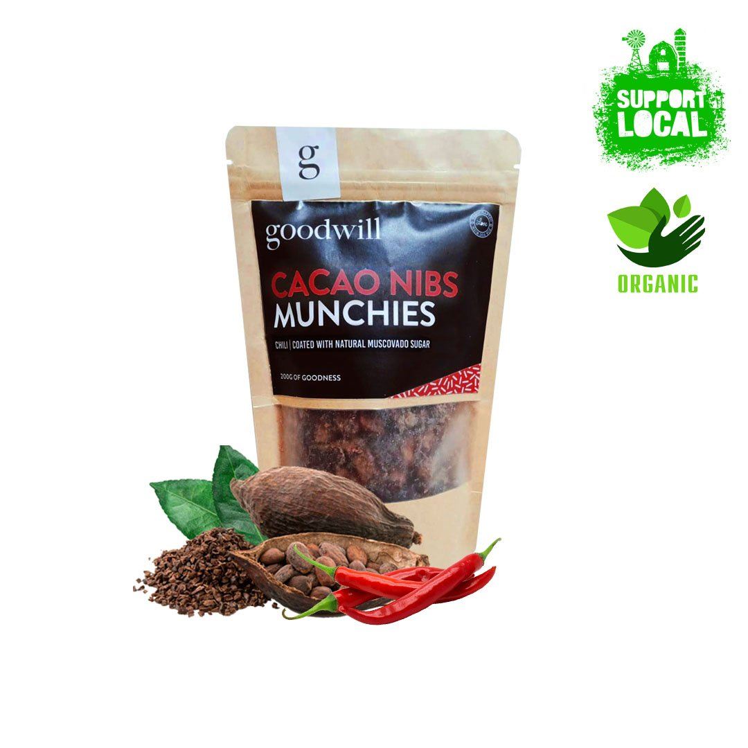 Goodwill 100% Organic Cacao Nibs Munchies (Pouch) Chocolate Goodwill Chili 