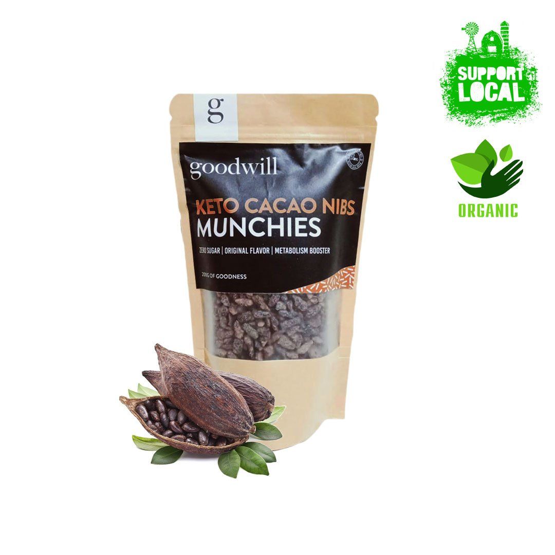 Goodwill 100% Organic Cacao Nibs Munchies (Pouch) Chocolate Goodwill Keto (No Sugar) 