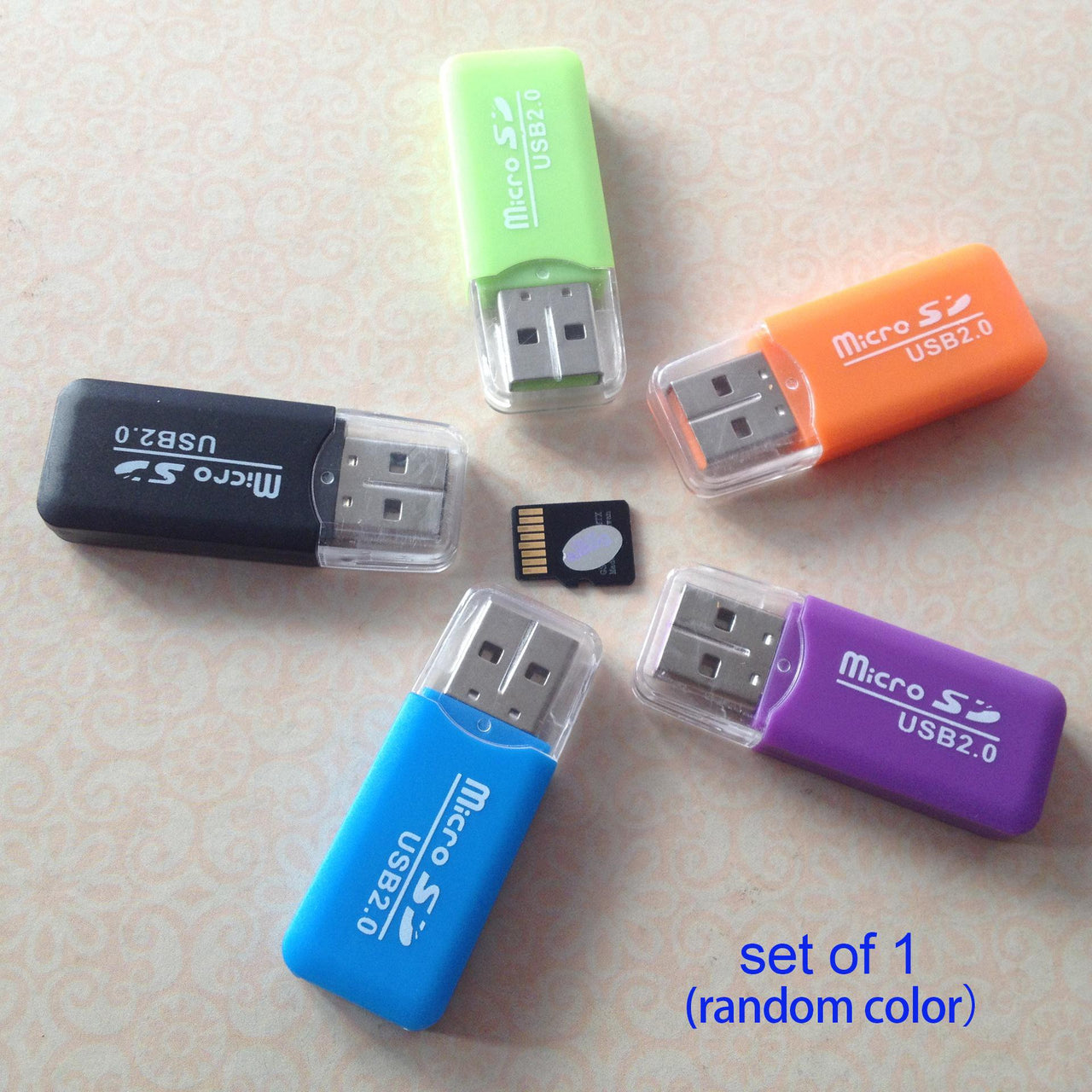 Micro SD TF Card Reader Adapter Random Color