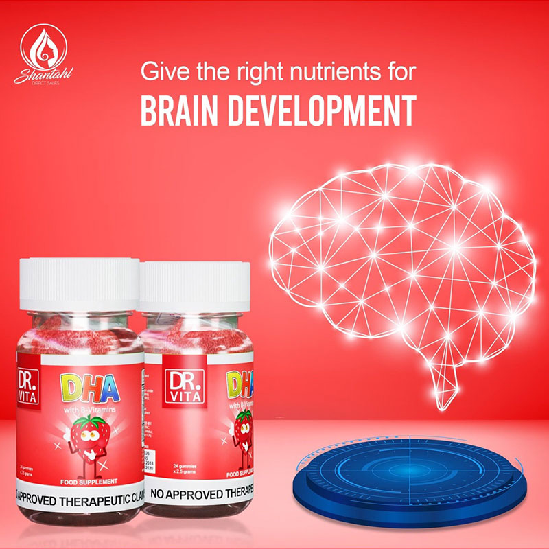 Dr. Vita DHA for Kids with B-Vitamins for Brain Development