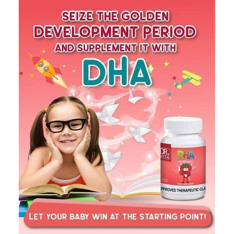 Dr. Vita DHA for Kids with B-Vitamins for Brain Development