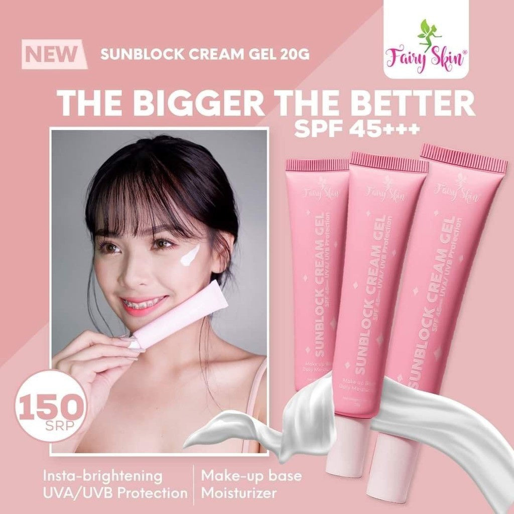 Fairy Skin Sunblock Cream Gel SPF45 20g