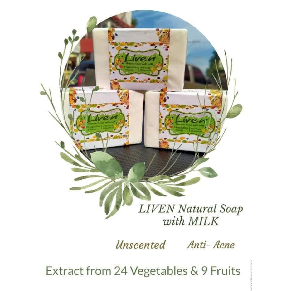 LIVEN Natural Soap with Milk (135g)