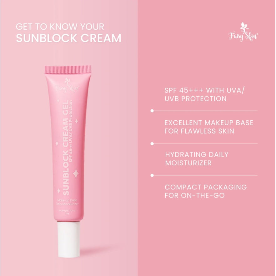 Fairy Skin Sunblock Cream Gel SPF45 20g