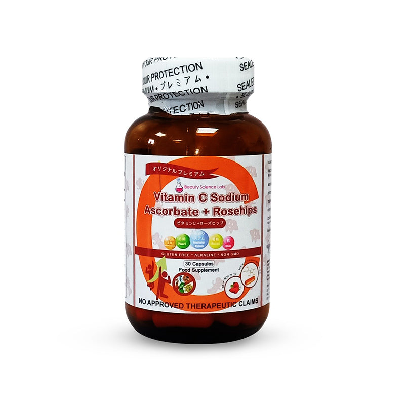 iBeauty Science Lab Vitamin C Sodium Ascorbate + Rosehips (30 Capsules)