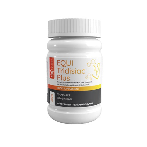 Equi Tridisiac Plus with Tongkat Ali, Panax Gin seng, Puncture Vine, Nattokinase 60caps by Equicell